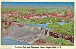 American Falls And Observation Tower Niagara Falls, NY Postcard Postcard