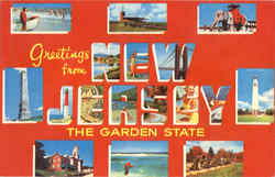 Greetings from New Jersey The Garden State Scenic, NJ Postcard Postcard