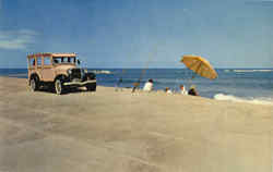 Beach Buggies on Nauset Beach, Cape Cod National Seashore Massachusetts Postcard Postcard