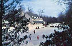 Ice Skating, Pocono Mountains Buck Hill Falls, PA Postcard Postcard
