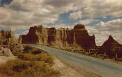 The Castle on Cedar Pass, Bad Lands National Monument Postcard