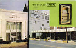 Wood County Bank, Fifth and Market Parkersburg, WV Postcard Postcard