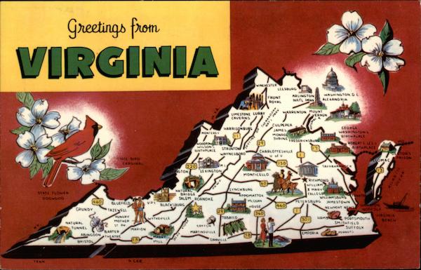 Greetings From Virginia Maps