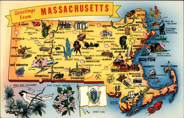 Greetings from Massachussetts Maps