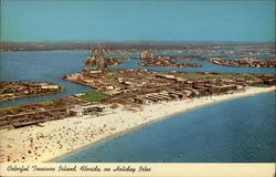 Colorful Treasure Island, Florida on Holiday Isles Postcard