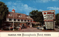 The Willows Restaurant Motel & Lodge Lancaster, PA Postcard Postcard