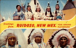 Greetings from Ruidoso, New Mex. Year Around Playground Postcard