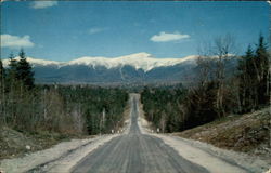 Snow Capped Mt. Washington as seen from Highway Postcard
