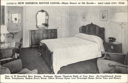 Covey's New America Motor Lodge Postcard