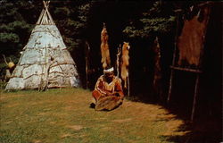 Micmac Indian Village Native Americana Postcard Postcard