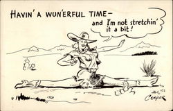 Havin' a Wunerful Time and I'm not Stretchin' a bit! Postcard