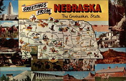 Greetings From Nebraska, the Cornhusker State Postcard