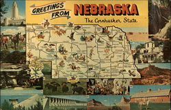 Greetings from Nebraska The Cornhusker State Postcard