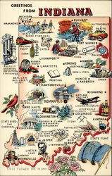 Greetings from Indiana Postcard