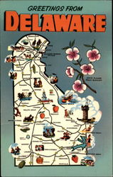 Greetings from Delaware Postcard