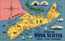 Greetings From Nova Scotia Postcard