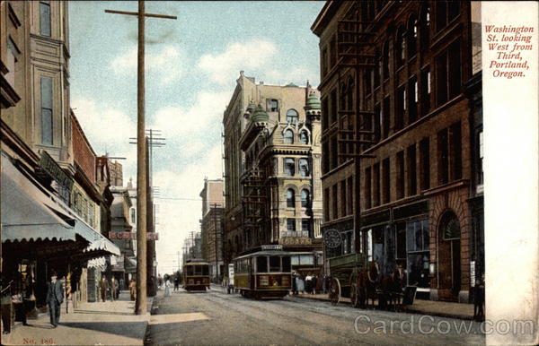 Washington St. looking West from Third Portland Oregon