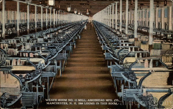 Weave Room No. 11 Mill, Amoskeag Mfg. Co Manchester New Hampshire