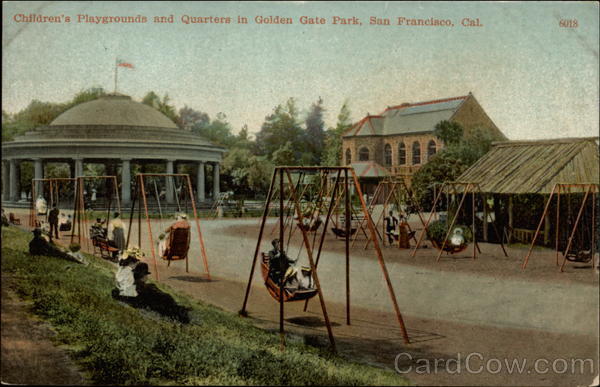 Children's Playgrounds and Quarters in Golden Gate State Park San Francisco California