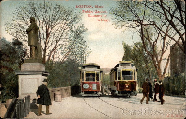 Public Gardens, Entrance to Subway Boston Massachusetts
