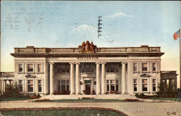 Wisconsin State Building San Francisco California 1915 Panama-Pacific Exposition