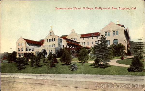 Stock images los angeles, california, road, palms, sunset, 4k, stock images #19729 Immaculate Heart College, Hollywood Los Angeles, CA