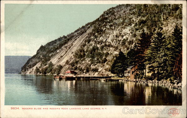 Rogers Slide and Rogers Rock landing Lake George New York