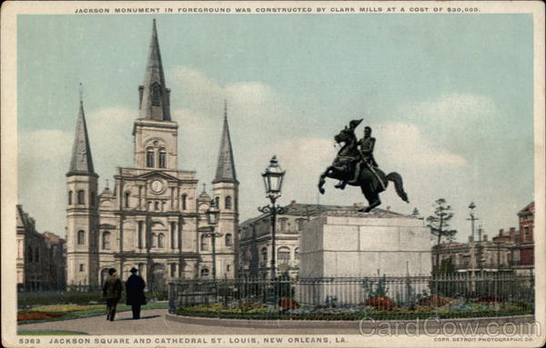 Jackson Square and Cathedral St. Louis New Orleans Louisiana
