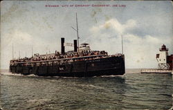 Steamer "City of Chicago" Postcard