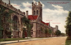 University Buildings Along Lexington Avenue Postcard