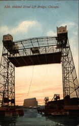 Halsted Street Lift Bridge Postcard