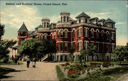 Sailors' and Soldiers' Home Grand Island, NE Postcard Postcard
