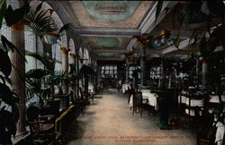 Main Dining Room, Davenport's Restaurant Postcard