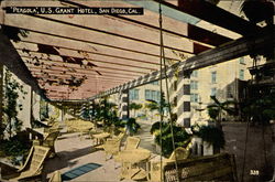 Pergola, U.S. Grant Hotel San Diego, CA Postcard Postcard