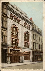 Old Colony Trust Company, Branch Office, Temple Place Postcard