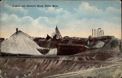 Highore and Diamond Mines Butte, MT Postcard Postcard