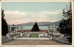 Lake George from Fort William Henry Hotel Postcard