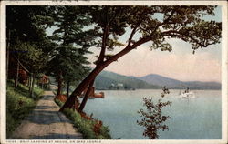 Boat Landing at Hague Lake George, NY Postcard Postcard