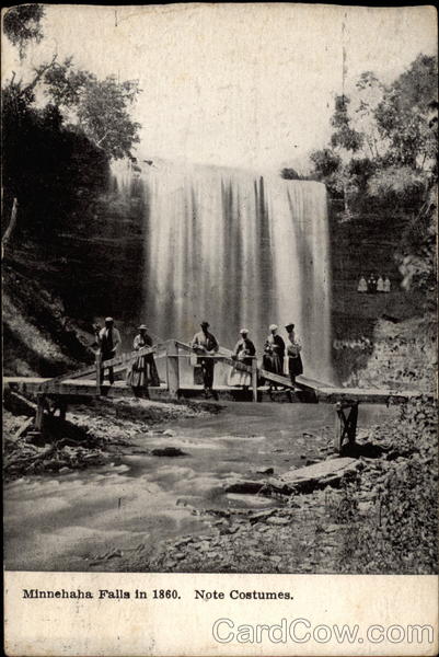 Minnehaha Falls in 1860 Minneapolis Minnesota