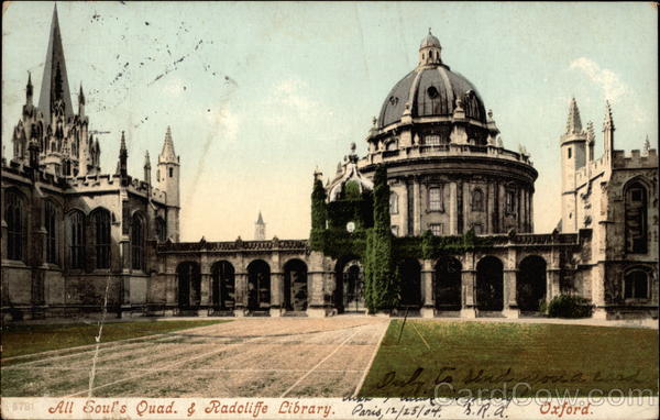 All Soul's Quad and Radcliffe Library Oxford England