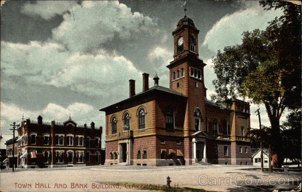 Town Hall and Bank Building Claremont New Hampshire