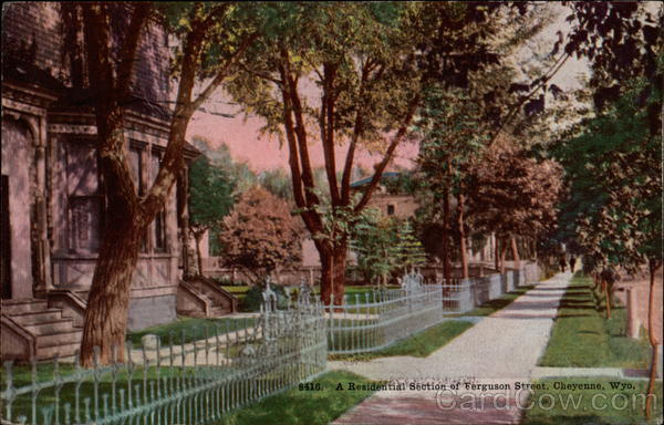 A residential section of Ferguson Street Cheyenne Wyoming
