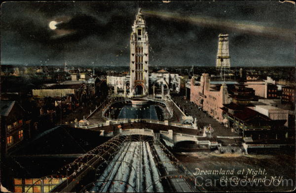 Dreamland at Night, Coney Island New York