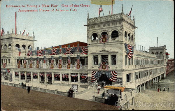 Entrance to Young's New Pier Atlantic City New Jersey