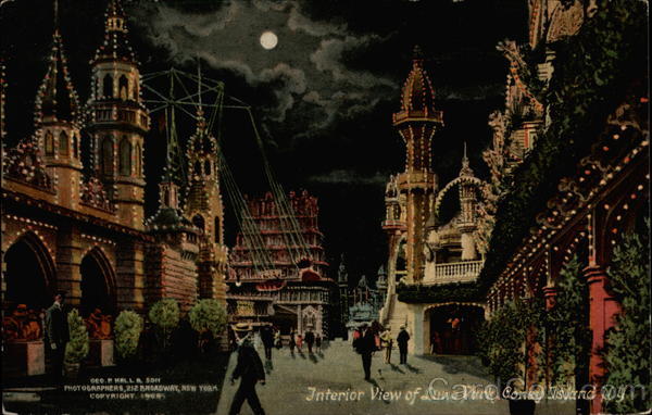 Interior View of Luna Park, Coney Island New York
