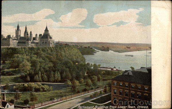 Parliament Buildings from Lower Town Ottawa ON Canada