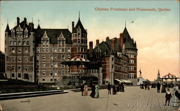 Chateau Frontenac and Promenade QC Canada Quebec