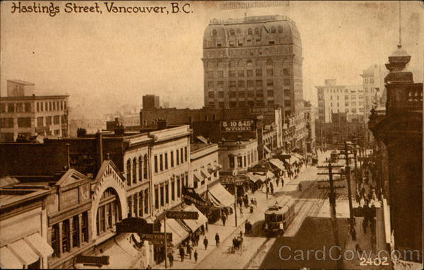 Hastings Street Vancouver BC Canada British Columbia