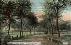 Entrance to Happy Hollow Club Grounds Postcard