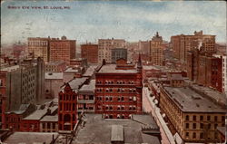 Bird's Eye View of Downtown Postcard